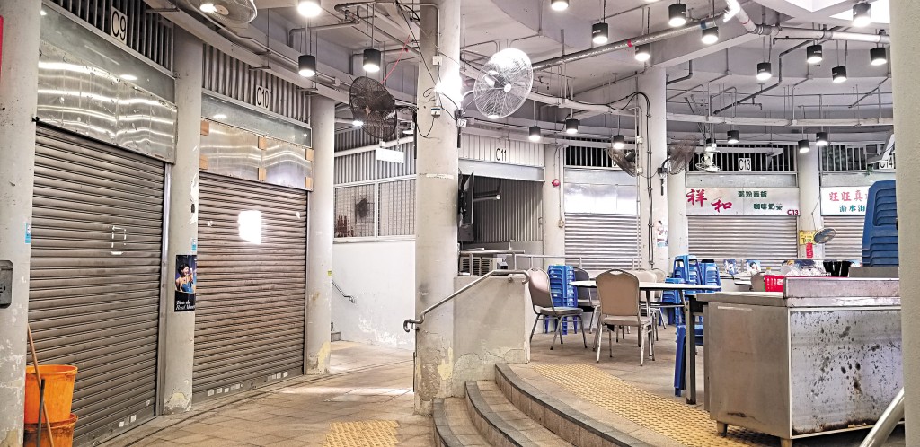 近年部分公眾街市人流稀少,出現不少「吉舖」。 近年部分公眾街市人流稀少,出現不少「吉舖」。