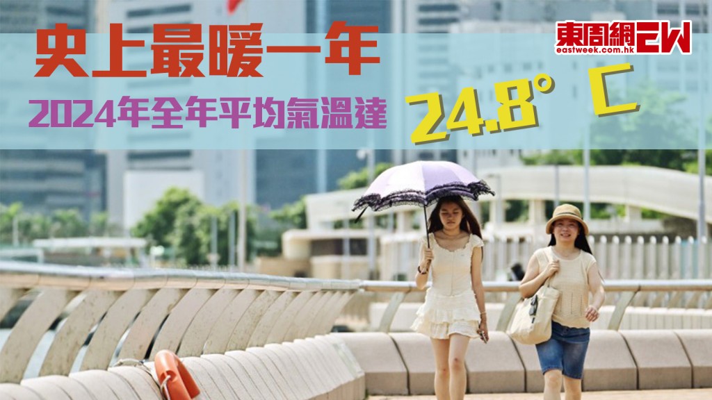 史上最暖一年｜2024年全年平均氣溫達24.8°C破記錄 今年首季料正常至偏高