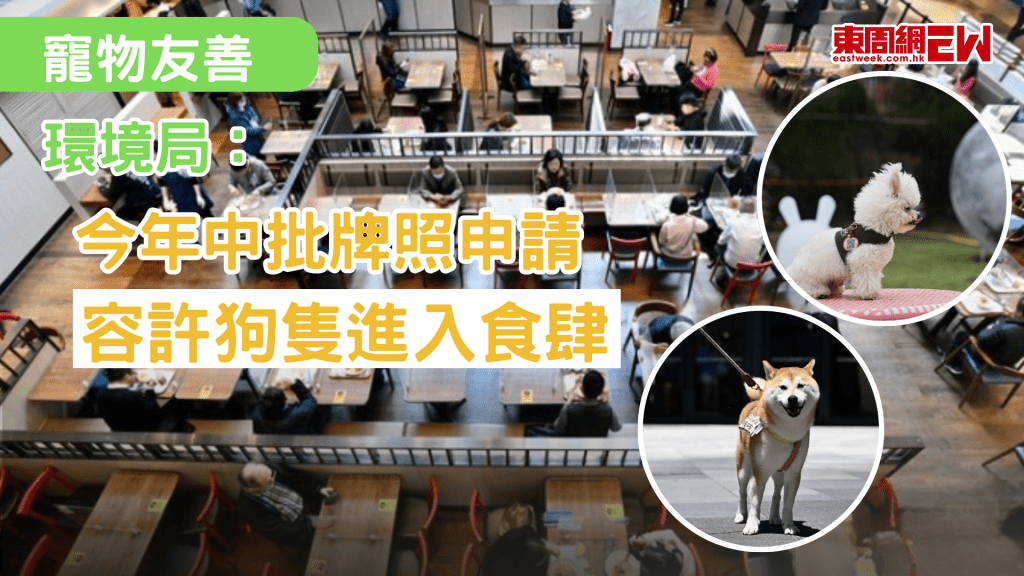 寵物友善措施有望落實，立法會食物安全及環境衞生事務委員會今午（29日）舉行政策簡報會，環境及生態局局長謝展寰表示，會考慮讓經營者可以申請容許狗隻進入食肆，目標在今年年中批出首輪申請，希望助力業界開拓更多商機。