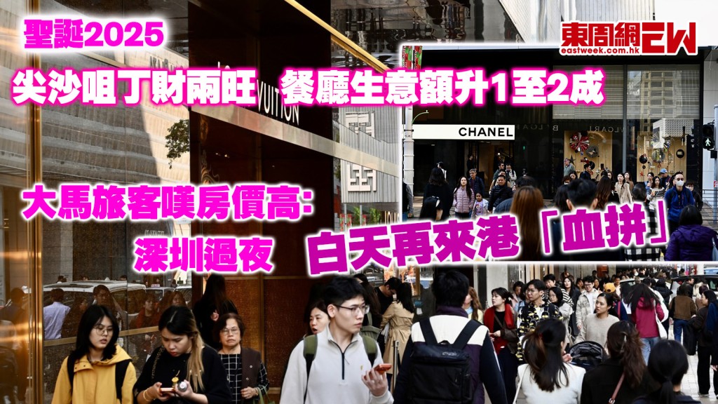 聖誕2025｜尖沙咀丁財兩旺 餐廳生意額升1至2成 大馬旅客嘆房價高﹕深圳過夜 白天再來港「血拼」