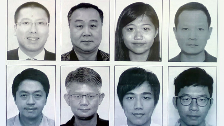國安處以各一百萬港元,通緝八名竄逃海外、涉嫌干犯《香港國安法》 的反中亂港分子。 國安處以各一百萬港元,通緝八名竄逃海外、涉嫌干犯《香港國安法》 的反中亂港分子。