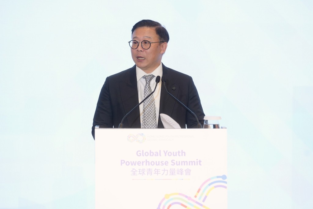 律政司副司長張國鈞致辭時表示,青年專業人才目前正身處挑戰與機遇並存的時代。 律政司副司長張國鈞致辭時表示,青年專業人才目前正身處挑戰與機遇並存的時代。