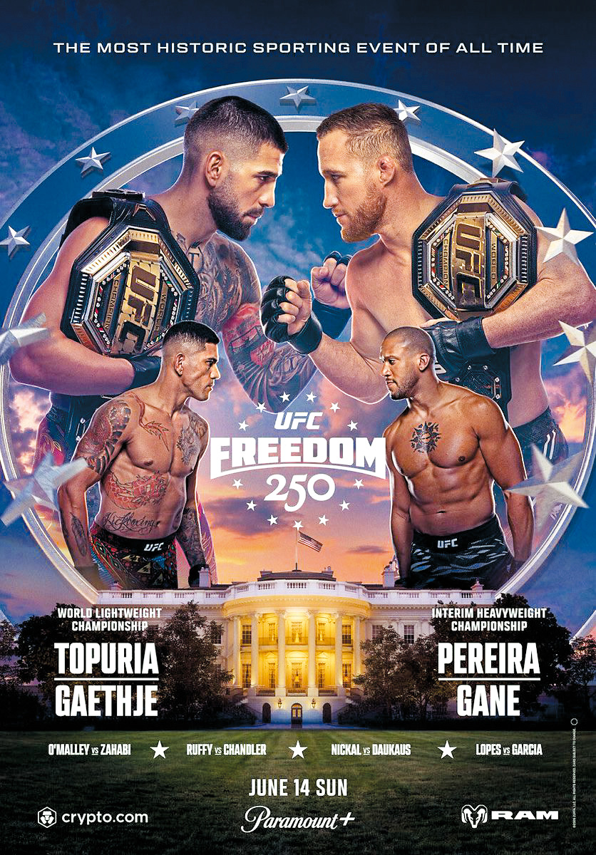 美國為慶祝建國二百五十周年舉辦的MMA，不乏綜合格鬥技中的猛人。