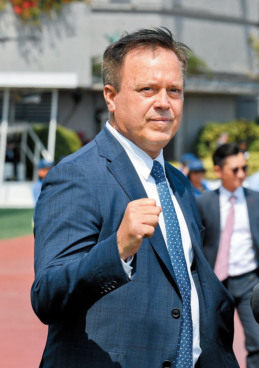 練馬師方嘉柏在從化設馬房。 練馬師方嘉柏在從化設馬房。