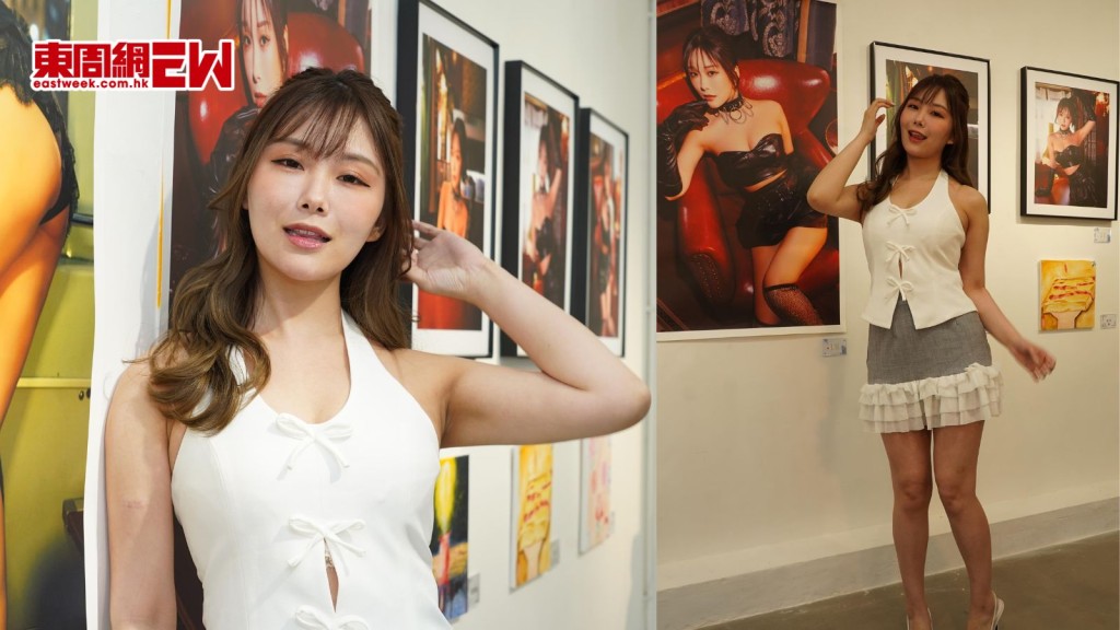 絵麗奈開「倒模名器」畫展 玩轉電車拍超性感寫真
