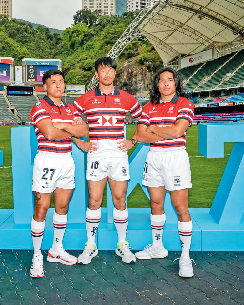 兩位知名七欖華將姚錦成（中）和李卡度（左）各有優點，均是房傑鋒的學習對象。