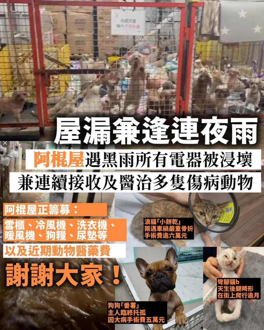 阿棍屋在社交網站發帖求助。