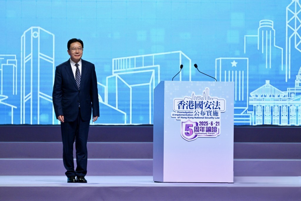 中聯辦主任周霽自上月底上任後,首次公開致辭 中聯辦主任周霽自上月底上任後,首次公開致辭