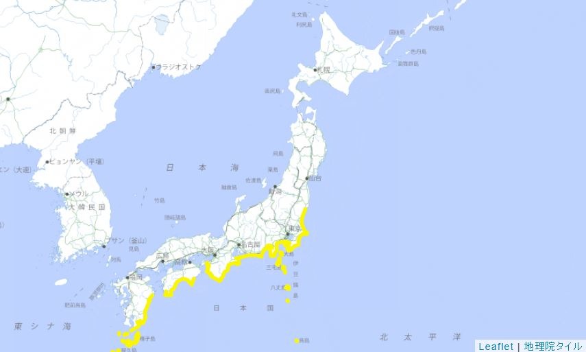 日本沿岸發出海嘯警告。 日本沿岸發出海嘯警告。