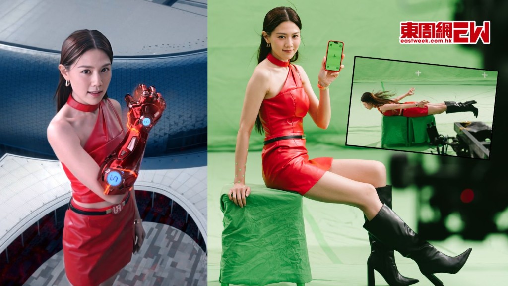 周秀娜化身超級英雄拍廣告搵命博 零威吔挑戰高難度凌空翻騰