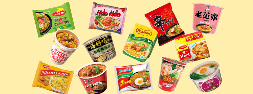 即食麵選擇繁多。WINA 即食麵選擇繁多。WINA