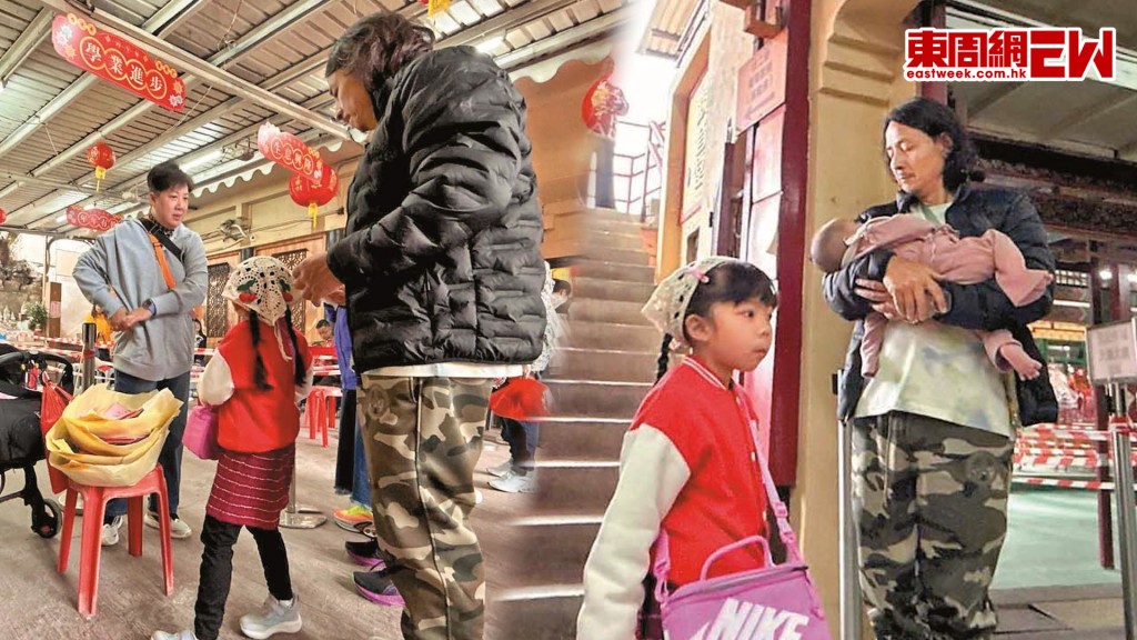 黃澤鋒跟太太陳麗麗及兩女兒 登龍母廟酬謝神恩 黃太臨走摸龍床仲想生？