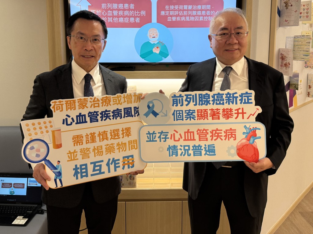 左起:心臟科專科梁永雄醫生,臨床腫瘤科專科張文龍醫生。 左起:心臟科專科梁永雄醫生,臨床腫瘤科專科張文龍醫生。