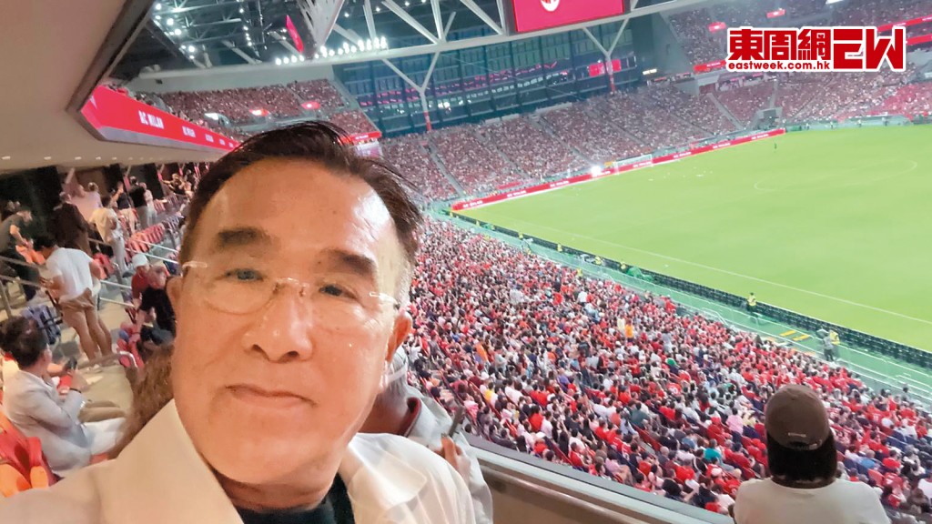 田北辰首次在啟德觀看超級賽事，形容現場氣氛正到爆。