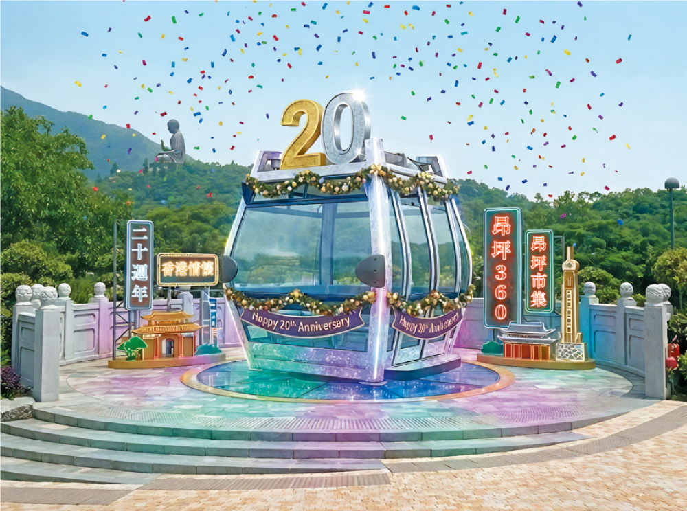 昂坪市集將設置多個周年主題裝置，並與多個香港知名品牌合作推出主題纜車、特別優惠、聯乘活動及產品等，一同與昂坪360慶祝「大日子」！