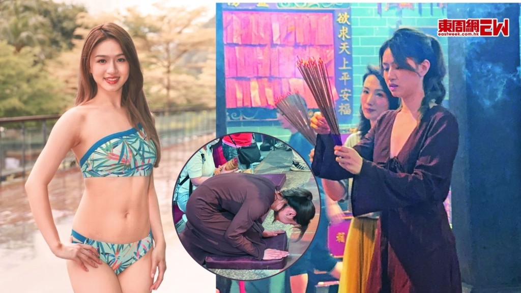 揭港姐大熱1號李尹嫣 媽媽陪拜神求奪冠