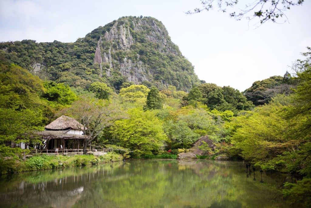 御船山下的萩野尾御茶屋,同樣約有180年歷史。 御船山下的萩野尾御茶屋,同樣約有180年歷史。