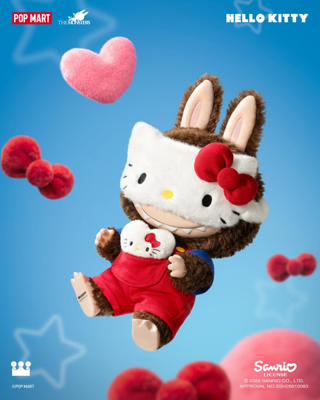 「THE MONSTERS——Hello Kitty 搪膠毛絨公仔」