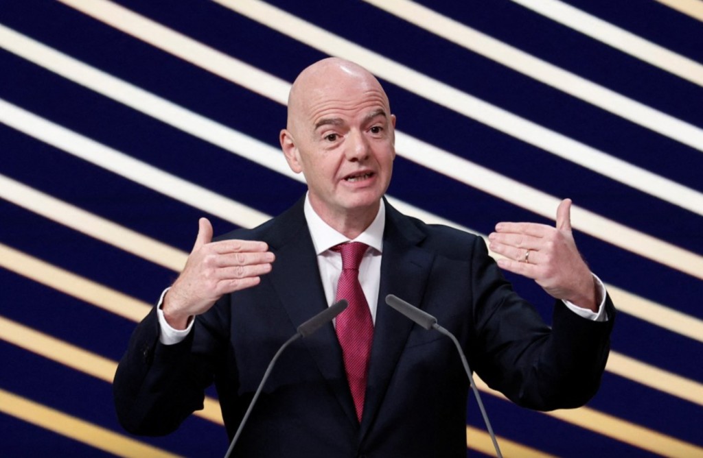 國際足球協會(FIFA)主席恩芬天奴。 路透社 國際足球協會(FIFA)主席恩芬天奴。 路透社