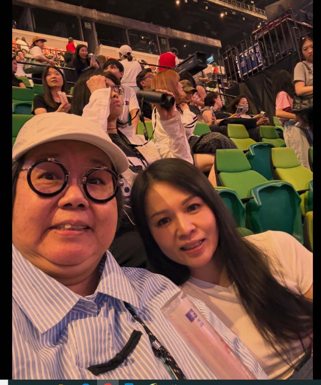 儘管工作繁忙，但路芙仍抽時間跟另一名女友人，一起觀賞古天樂的演唱會，放鬆一下。