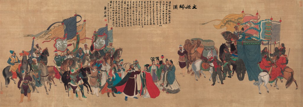 一九六二年，廿四歲的范曾在中央美院的畢業作品《文姬歸漢圖》。一九六二年，廿四歲的范曾在中央美院的畢業作品《文姬歸漢圖》。