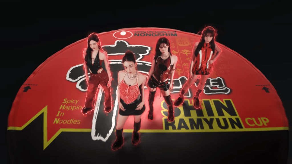 農心即食麵最近聘用 K-POP女團aespa擔任全球代言人。 農心即食麵最近聘用 K-POP女團aespa擔任全球代言人。