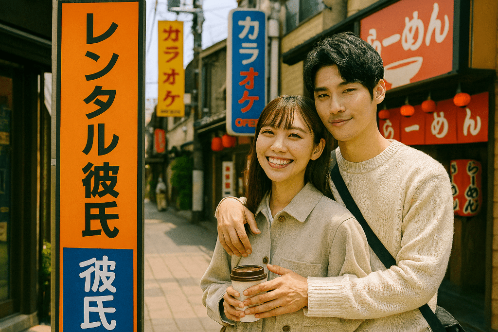 近年日本的「出租男友」服務成為一種新興的旅遊體驗(AI生成圖片) 近年日本的「出租男友」服務成為一種新興的旅遊體驗(AI生成圖片)