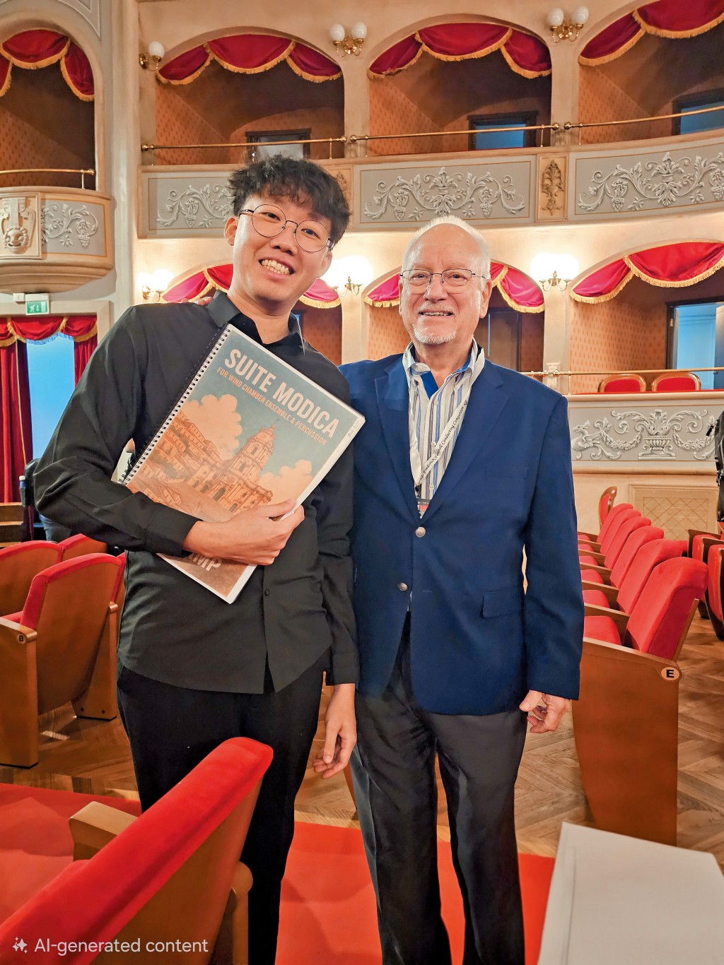 Dr. Jack Stamp（右）盛讚葉育泉的演繹，超出了他對自己作品的想像。葉育泉表示能得到原作者的認同，是莫大的榮耀。