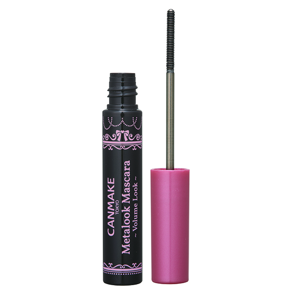 Metalook Mascara~Volume Look~金屬刷睫毛膏（濃密版）No.V01 Black黑色，能為雙眼增添銳利感的黑色妝效。