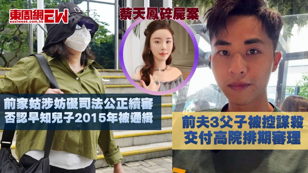 蔡天鳳碎屍案︱前夫3父子被控謀殺 交付高院排期審理 前家姑涉妨礙司法公正續審 否認早知兒子2015年被通緝