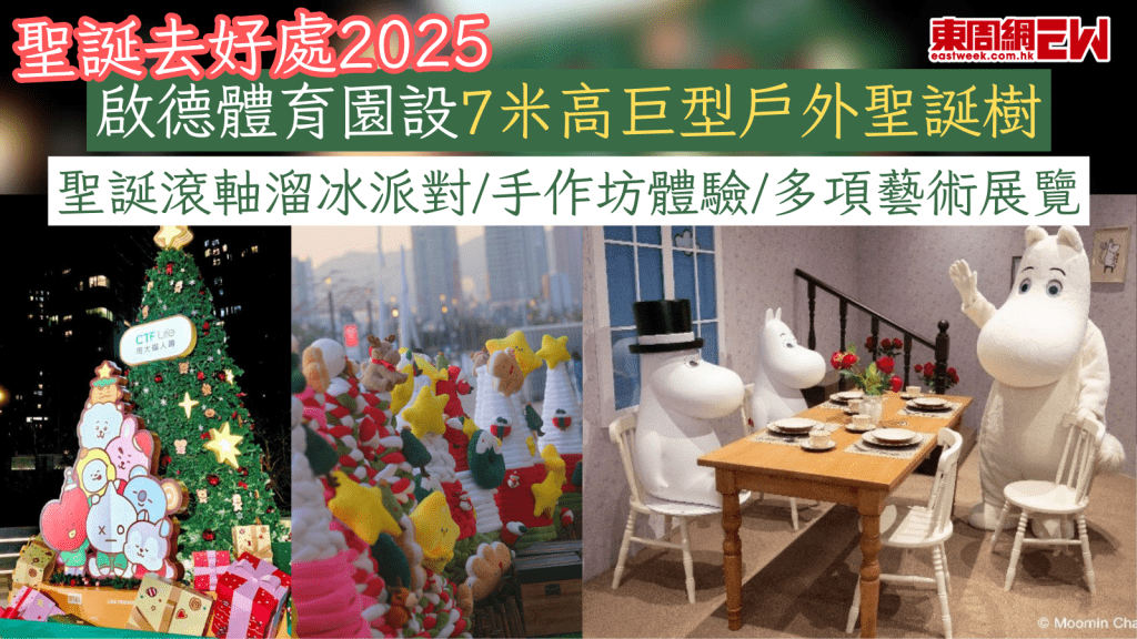 聖誕好去處2025｜啟德體育園設7米高巨型戶外聖誕樹 聖誕滾軸溜冰派對/手作坊體驗/多項藝術展覽