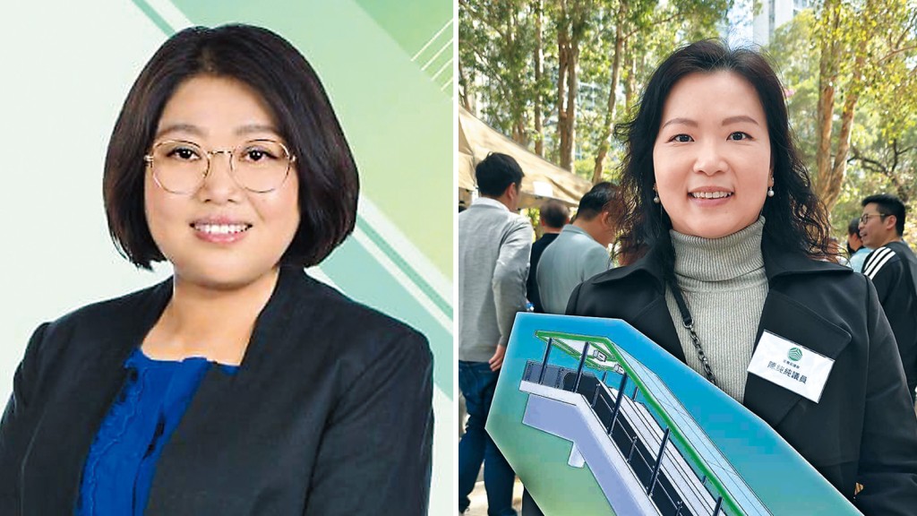 區議員華美玲(左)和陳純純(右),分別擔任賀國慶小組和賀回歸小組主席。 區議員華美玲(左)和陳純純(右),分別擔任賀國慶小組和賀回歸小組主席。