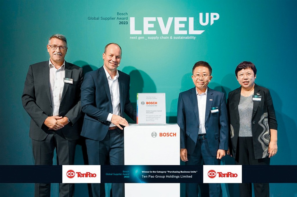 天寶集團最近獲得由全球500強品牌客戶頒發的全球優質供應商獎項。