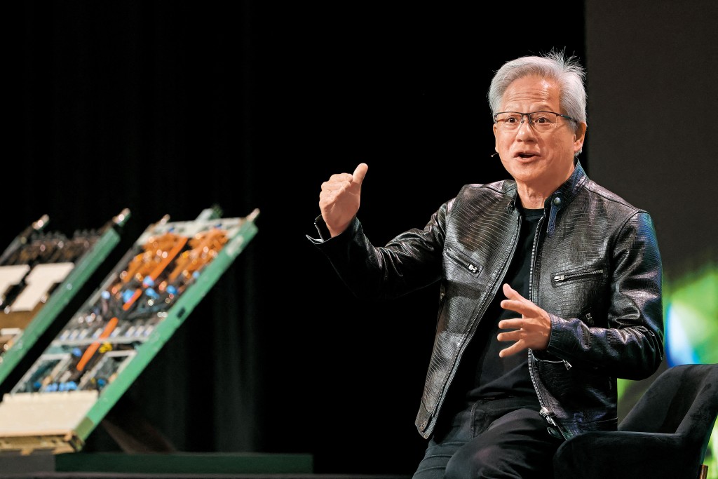 輝達已向客戶交付首批新一代AI晶片Vera Rubin的樣品。圖為黃仁勳。