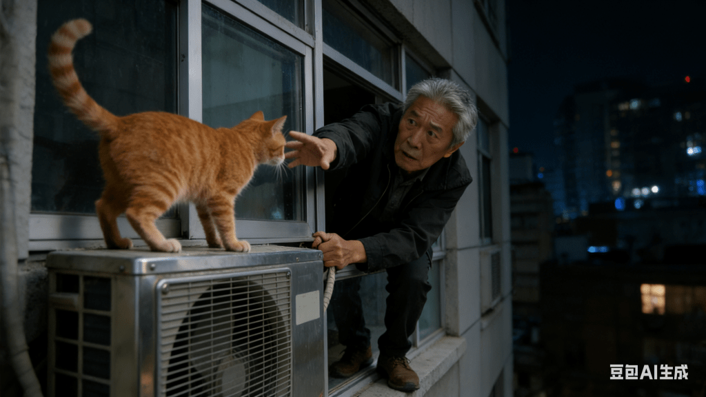 63歲戶主疑因拯救在樓外危險位置的愛貓，失足墮樓。