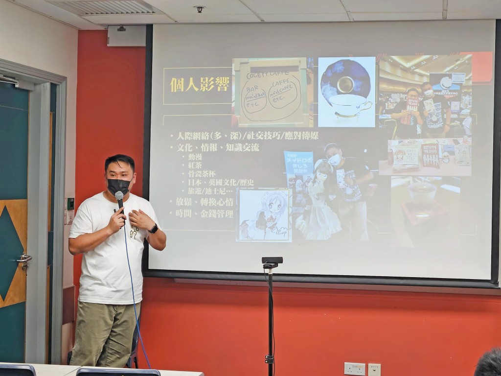 註冊社工謝智傑指,日本的女僕咖啡店主打健康活潑形象。 註冊社工謝智傑指,日本的女僕咖啡店主打健康活潑形象。