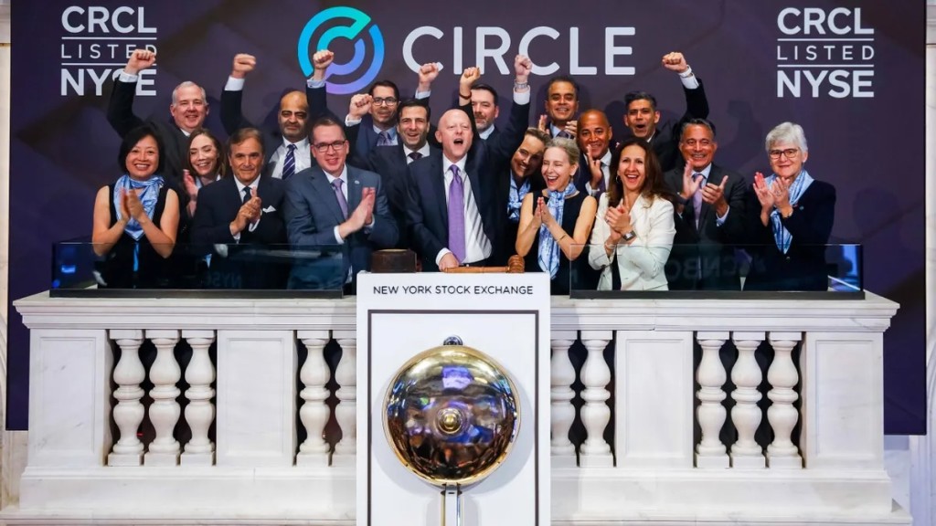 全球第二大美元穩定幣USDC的發行商Circle早前上市後股價狂炒。 全球第二大美元穩定幣USDC的發行商Circle早前上市後股價狂炒。