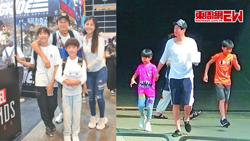 洪天明帶住兩兒子周圍騰 諗計俾驚喜老婆周家蔚
