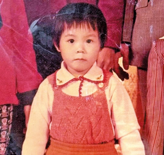 陳秀雯在公屋長大，圖為她讀幼稚園時的模樣。