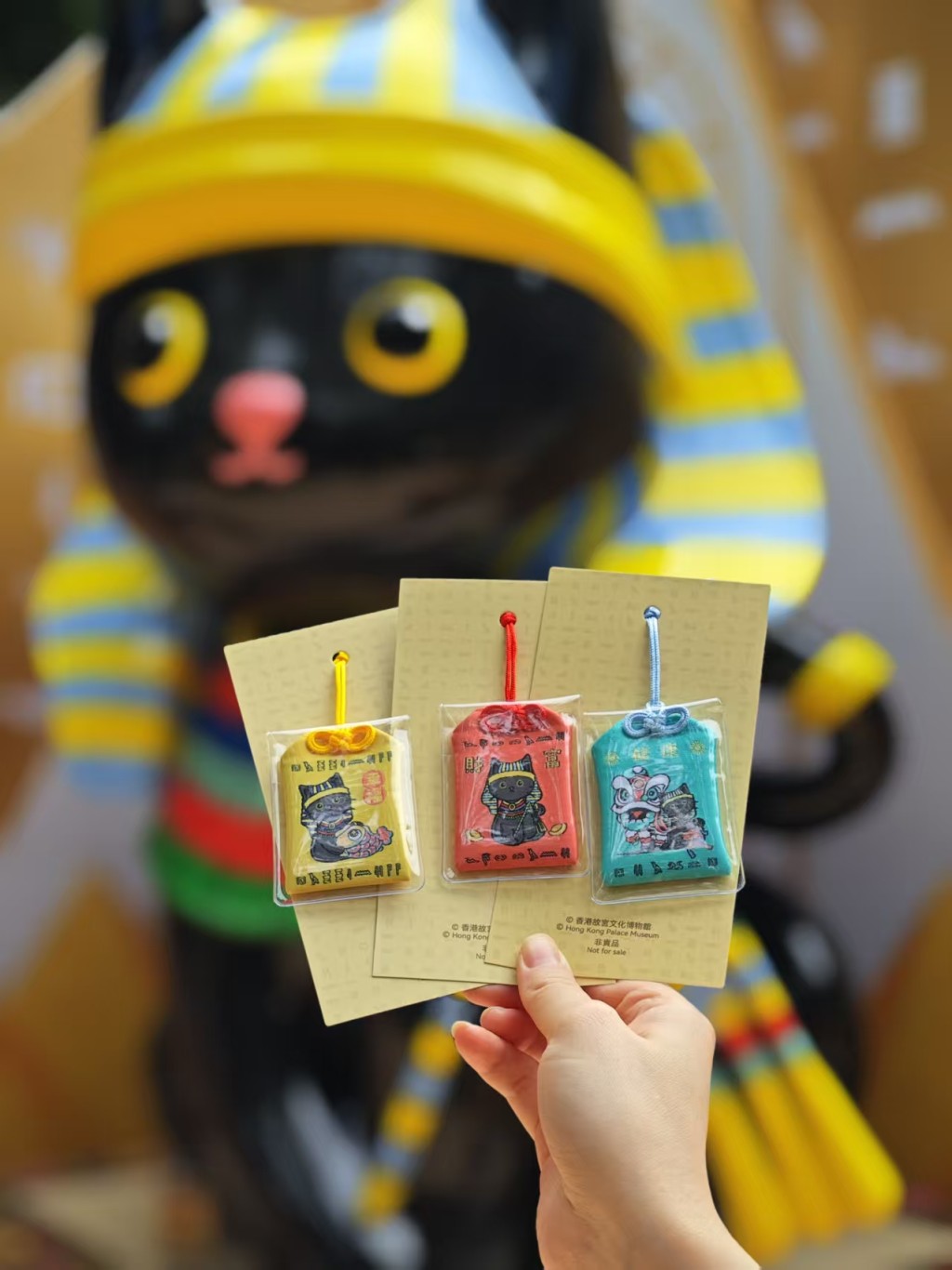 場內有限量的人氣法老貓主題產品。