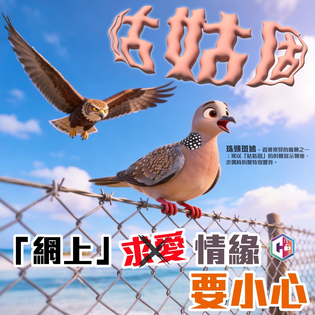 警方專頁《守網者》發帖提醒,網上交友要小心。 警方專頁《守網者》發帖提醒,網上交友要小心。