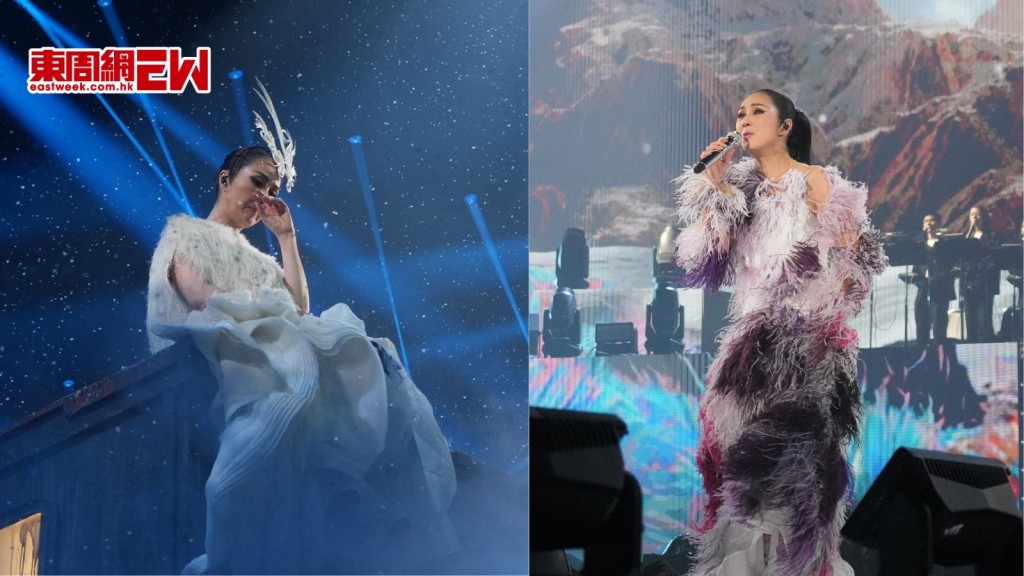 楊千嬅演唱會｜發生故障後取消前段高空特技環節 楊千嬅尾場感觸落淚感不捨