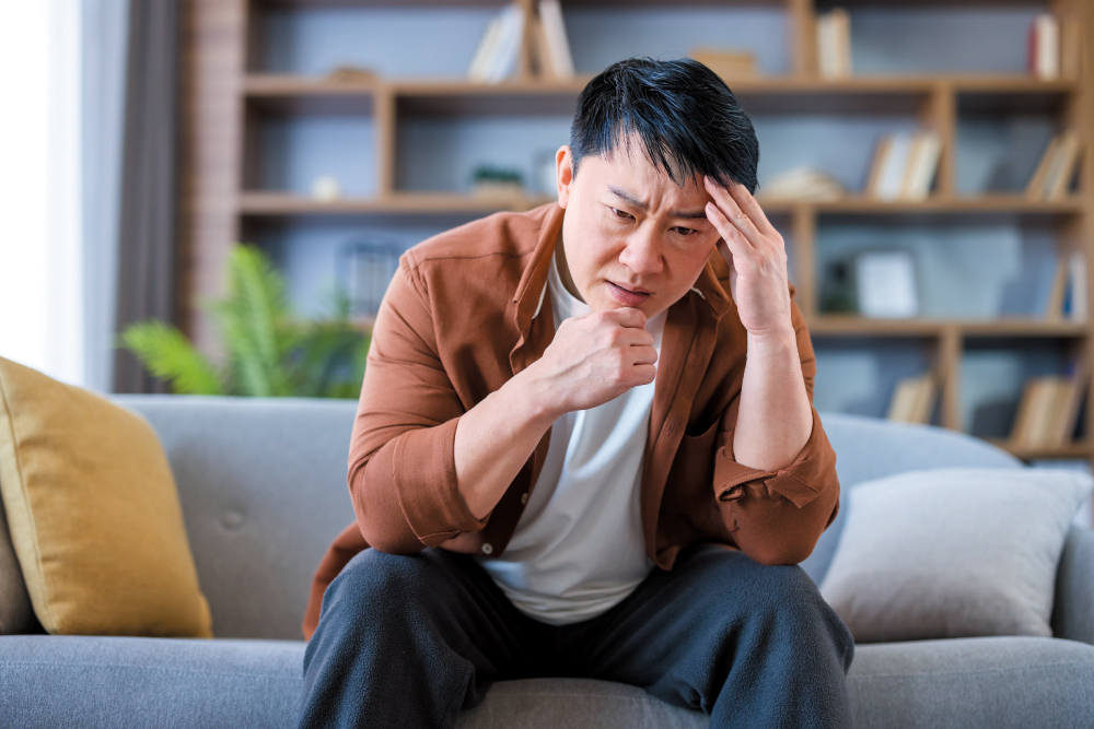 持續感到焦慮不安，會出現肌肉繃緊、流汗、心悸等生理症狀。