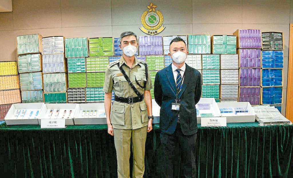 香港海關由二三年至二五年十一月共緝獲近二千五百宗涉及另類吸煙產品的案件。