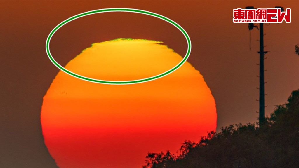 綠閃奇景|夕陽上方驚現極罕見綠光 天文台﹕ 形成機制相當複雜