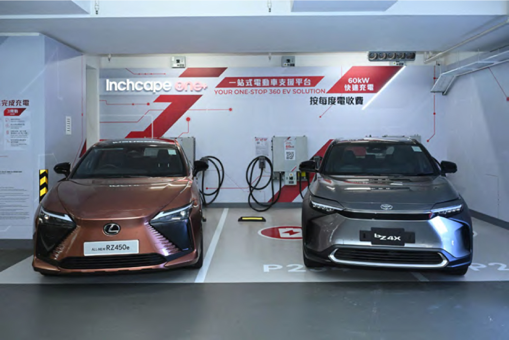 為配合政府推動電動車，推出Inchcape One+一站式電動車支援平台，並於Landmark East設置首個公共充電站。