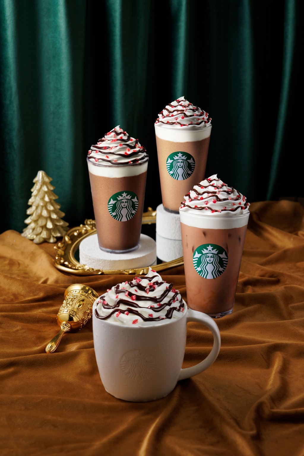 聖誕薄荷朱古力咖啡、聖誕薄荷朱古力咖啡星冰樂及忌廉星冰樂