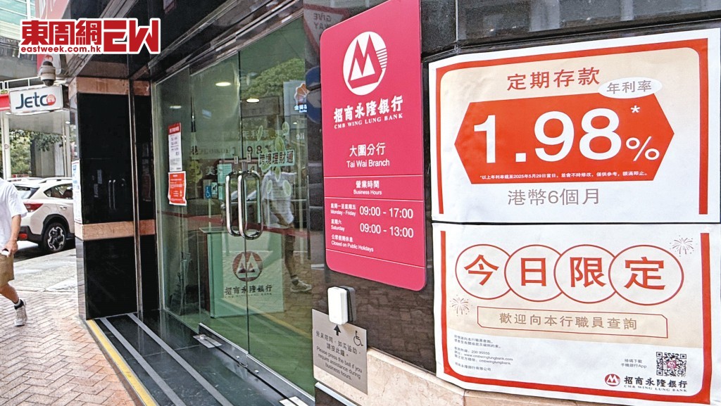 HIBOR 持續回落，令港元定存息率大減。
