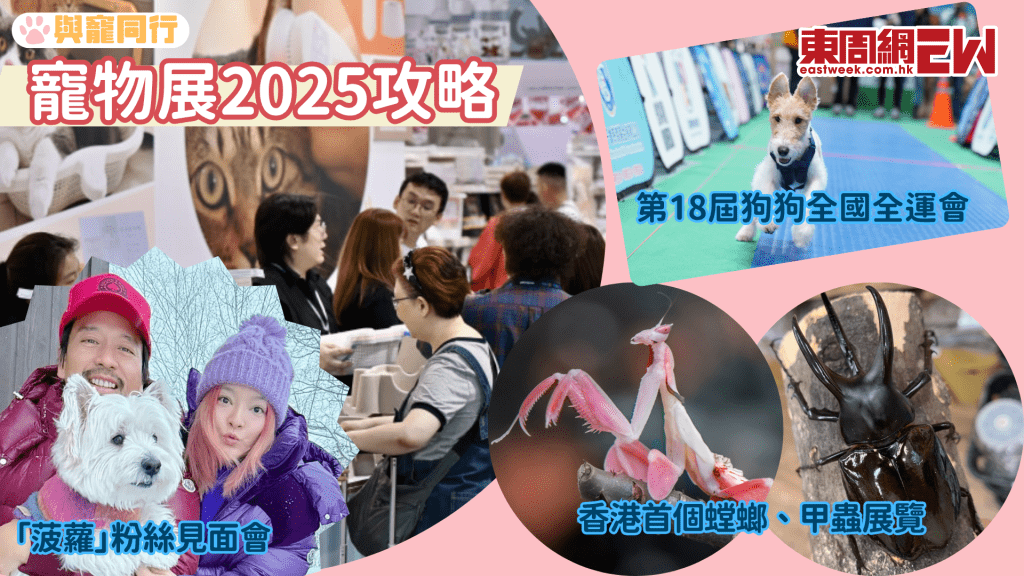 寵物展2025│過千寵物食品用品攤位、狗狗全運會、首個螳螂甲蟲展覽、動物領養講座