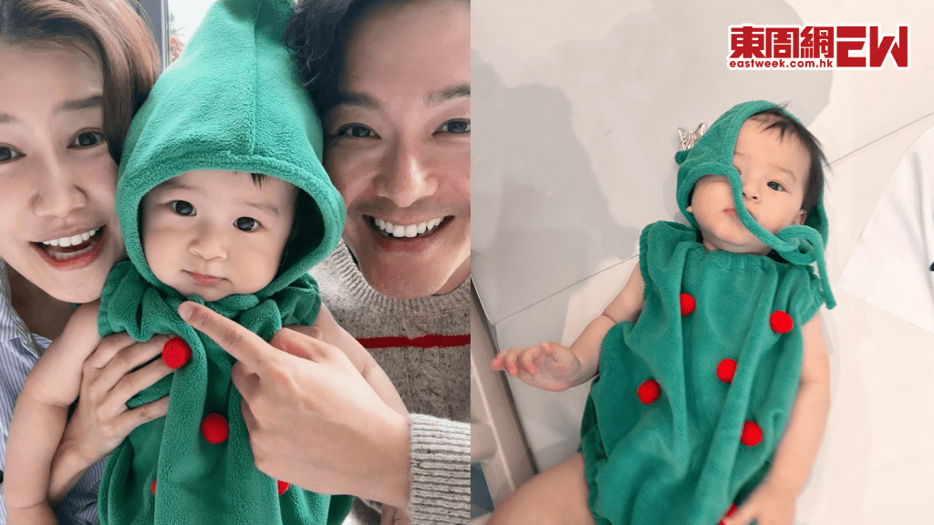 黃翠如 蕭正楠同「蕭哈哈」首過聖誕 聖誕樹造型超萌！